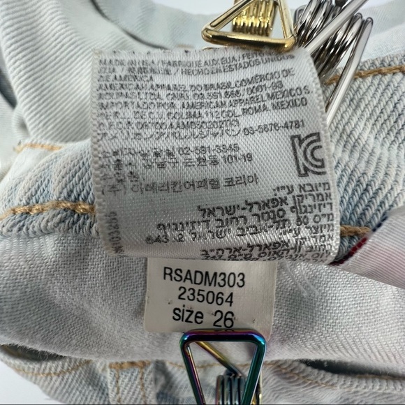 American Apparel Cuffed Hem Denim Jean Shorts Size 26 Women’s - Picture 7 of 7